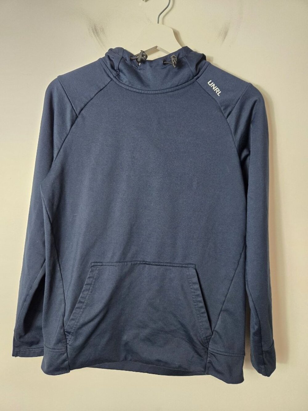 UNRL Youth Size L Crossover Hoodie II Pullover Midweight Sweatshirt Navy